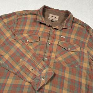 Legendary Whitetails Shirt Mens 2XL Multicolor Plaid Flannel Button Front Casual